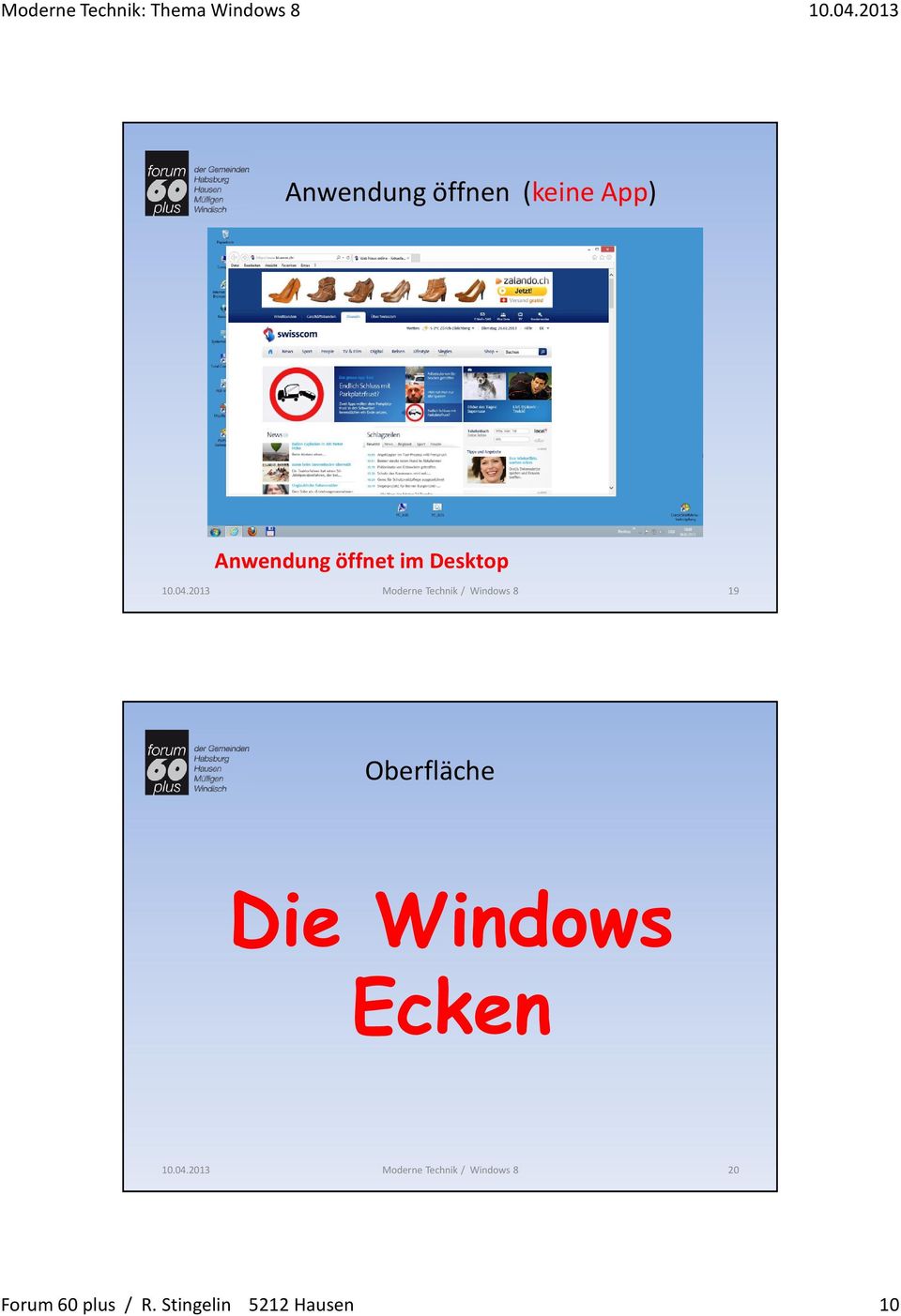 / Windows 8 19 Oberfläche Die Windows Ecken Moderne