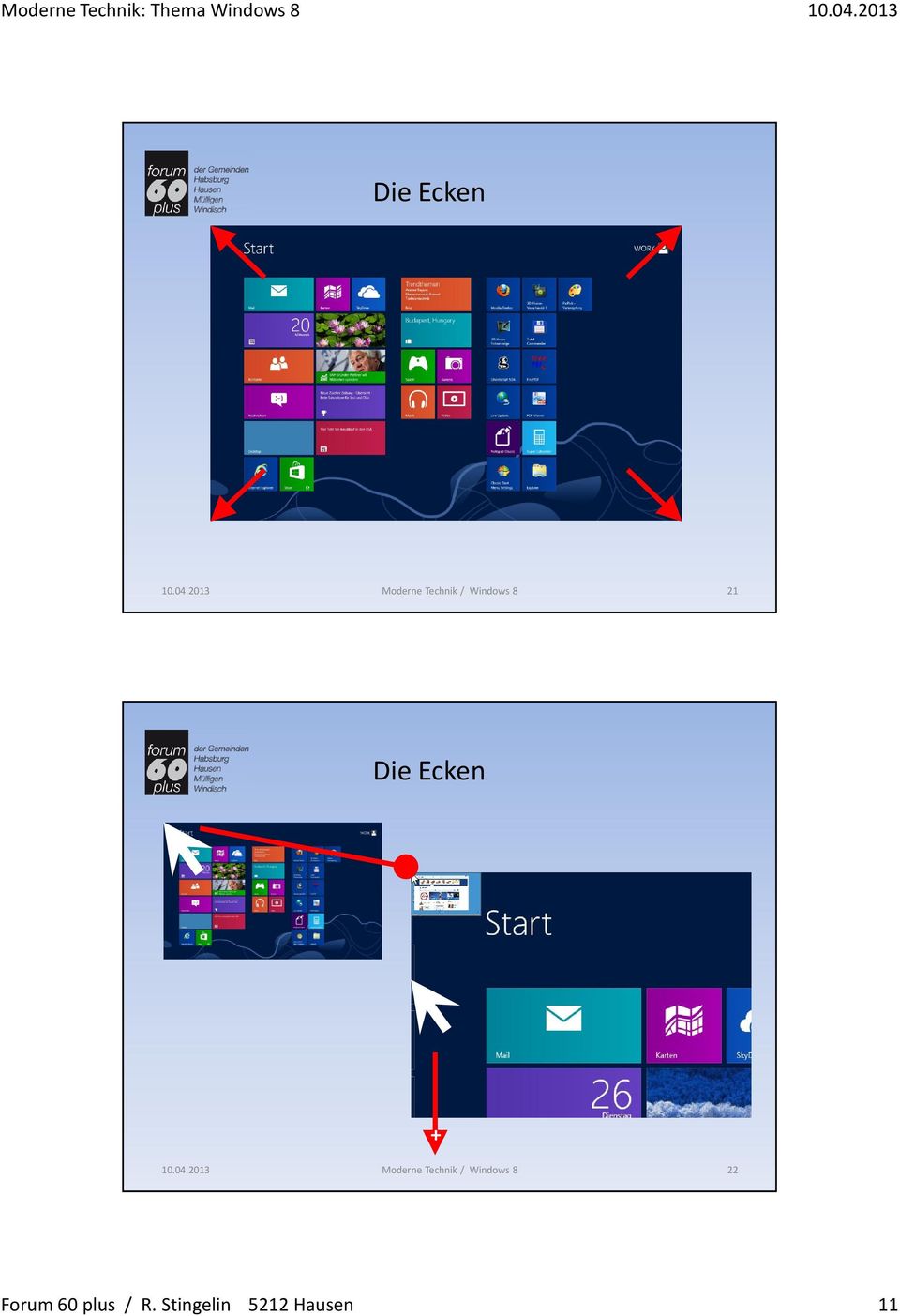 Die Ecken + Moderne Technik / Windows 8