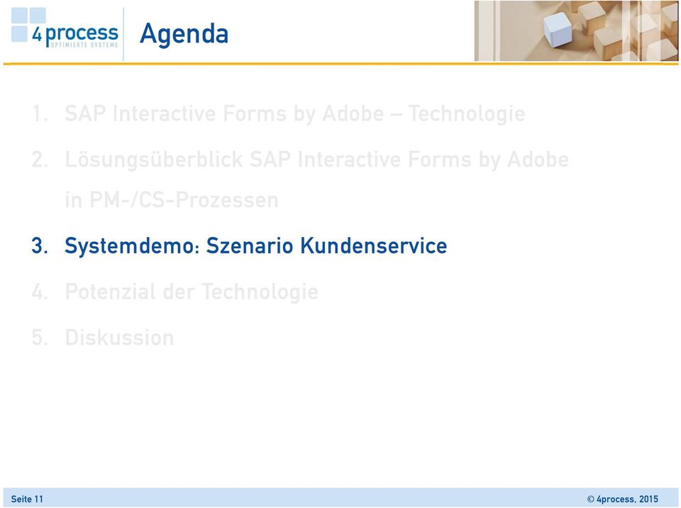 PM-/CS-Prozessen 3. Systemdemo: Szenario Kundenservice 4.