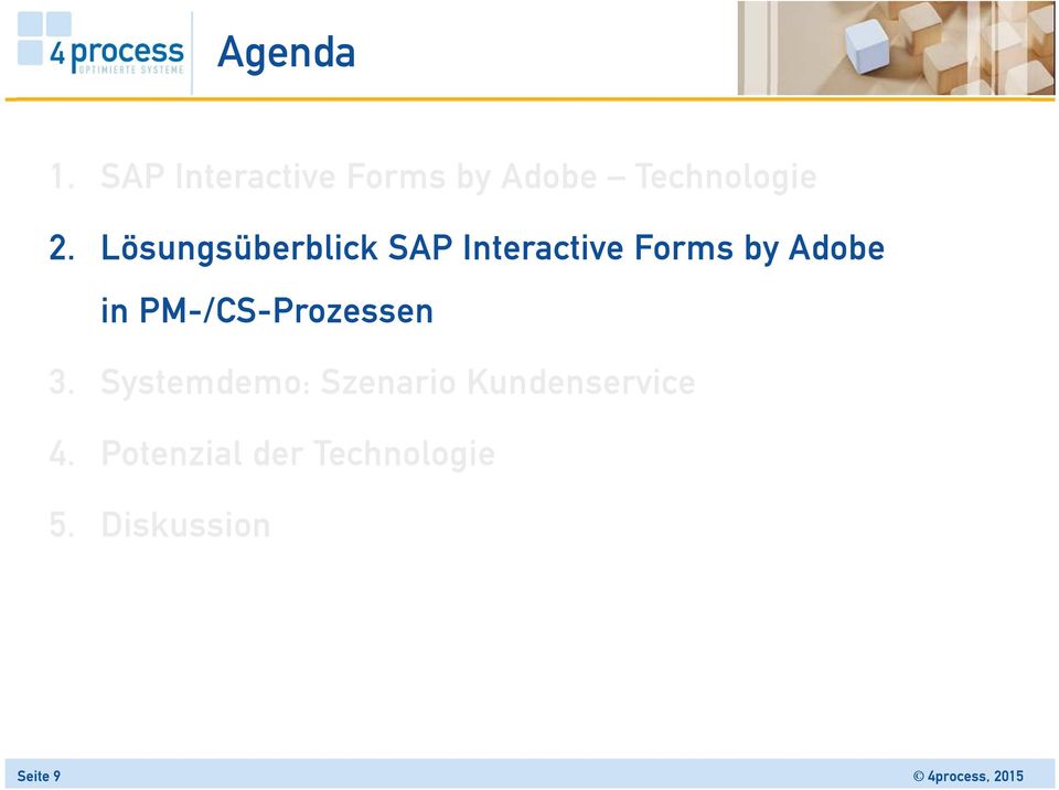 PM-/CS-Prozessen 3. Systemdemo: Szenario Kundenservice 4.
