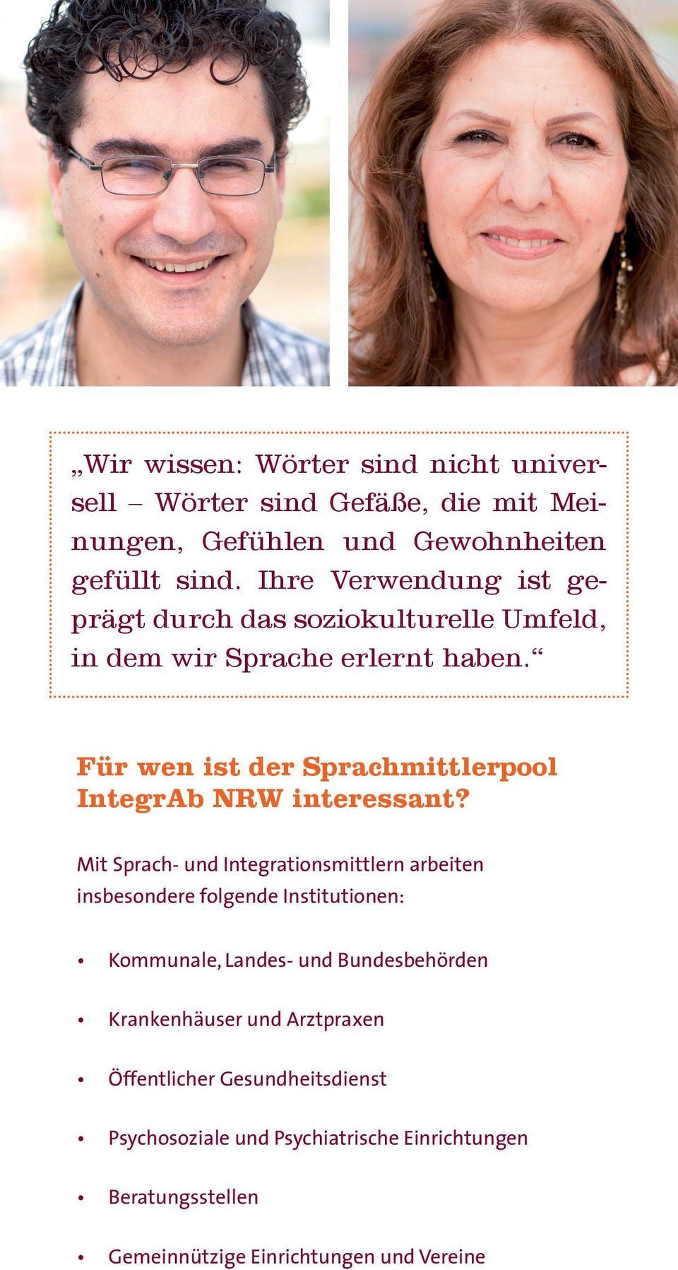 Für wen ist der Sprachmittlerpool IntegrAb NRW interessant?