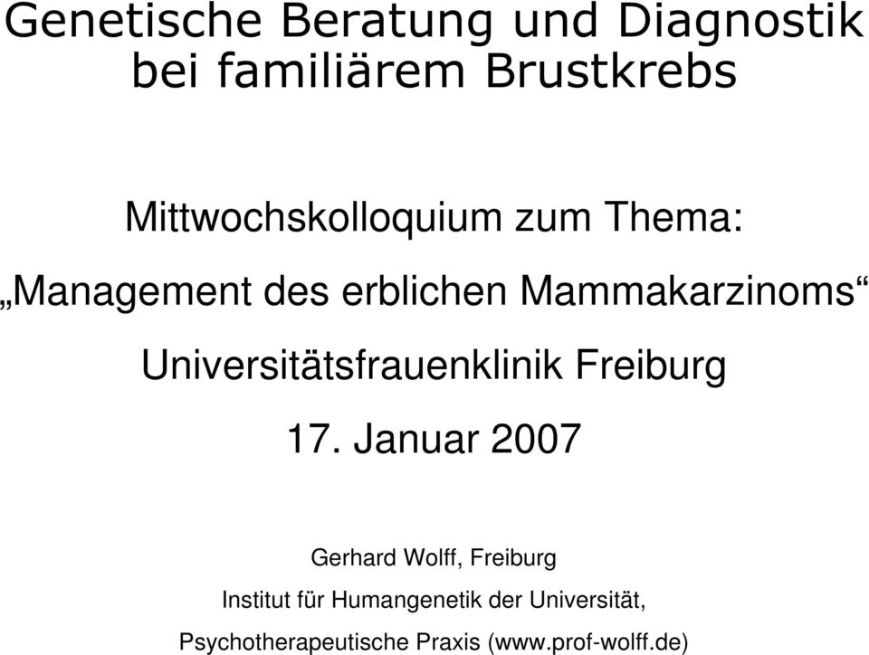 Universitätsfrauenklinik Freiburg 17.