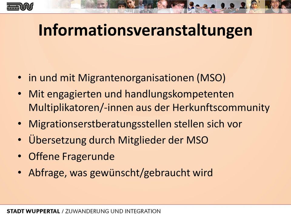 Herkunftscommunity Migrationserstberatungsstellen stellen sich vor