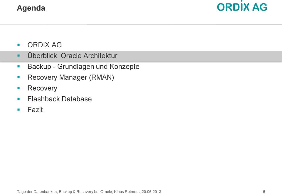 und Konzepte Recovery Manager