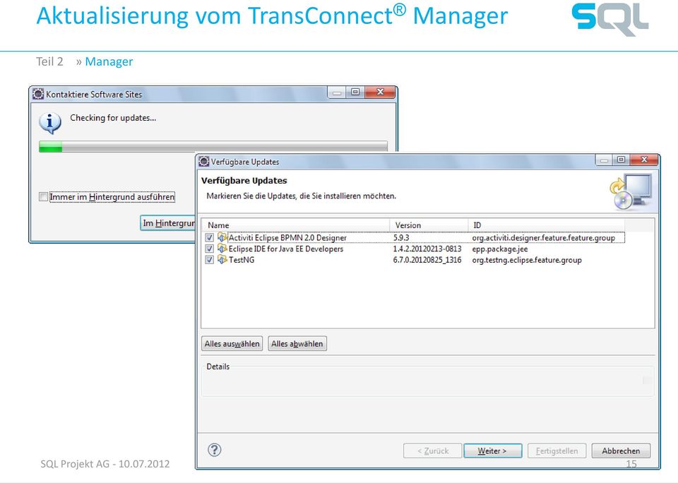Teil 2» Manager SQL