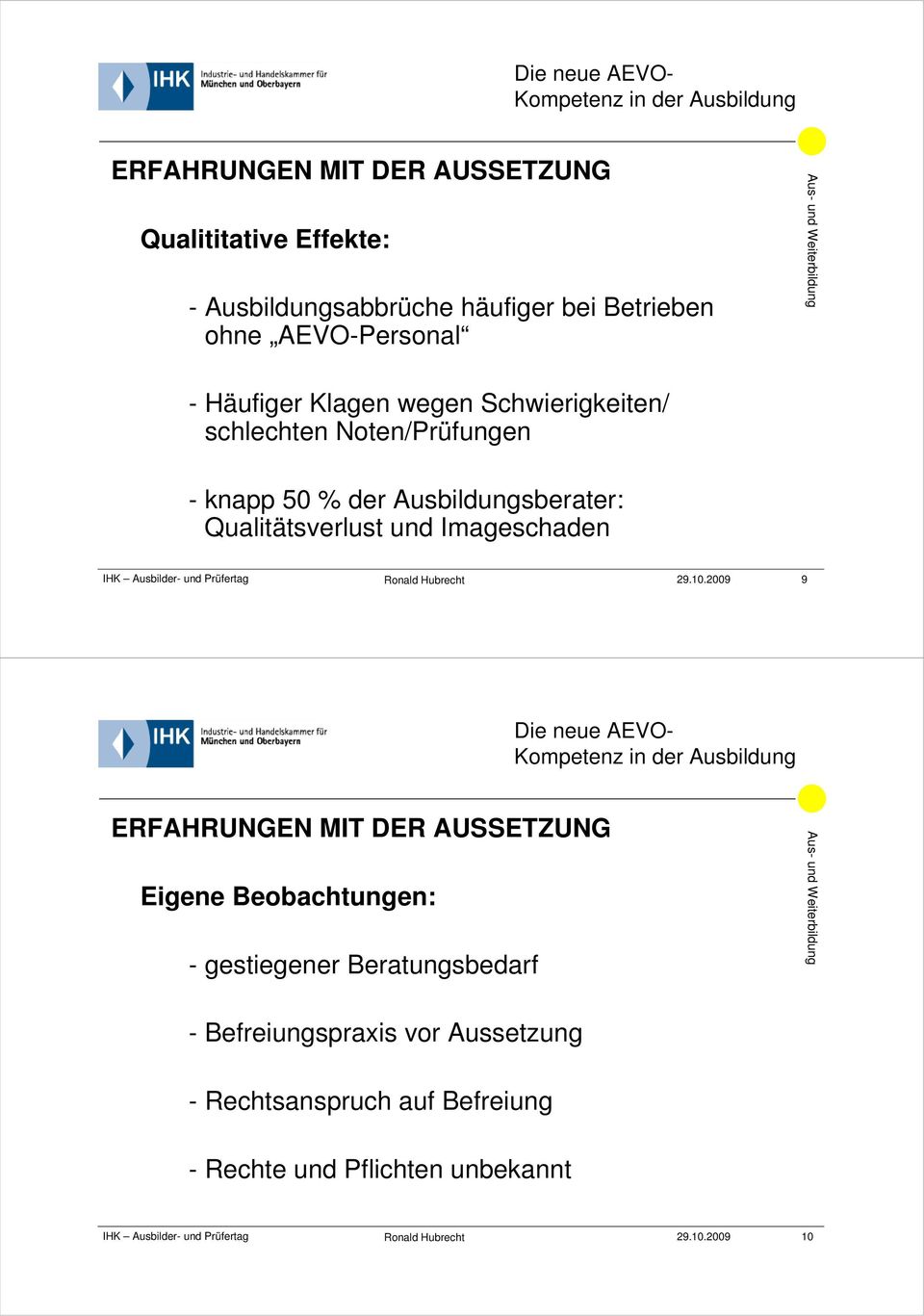 IHK Ausbilder- und Prüfertag 29.10.