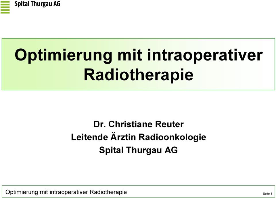 Dr. Christiane Reuter Leitende