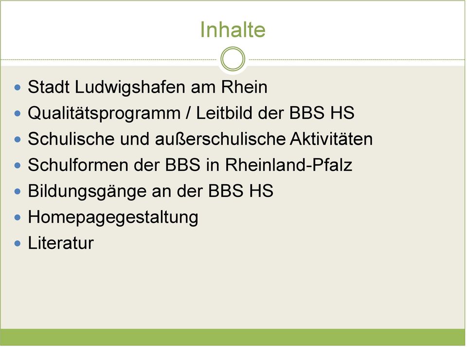 Aktivitäten Schulformen der BBS in Rheinland-Pfalz