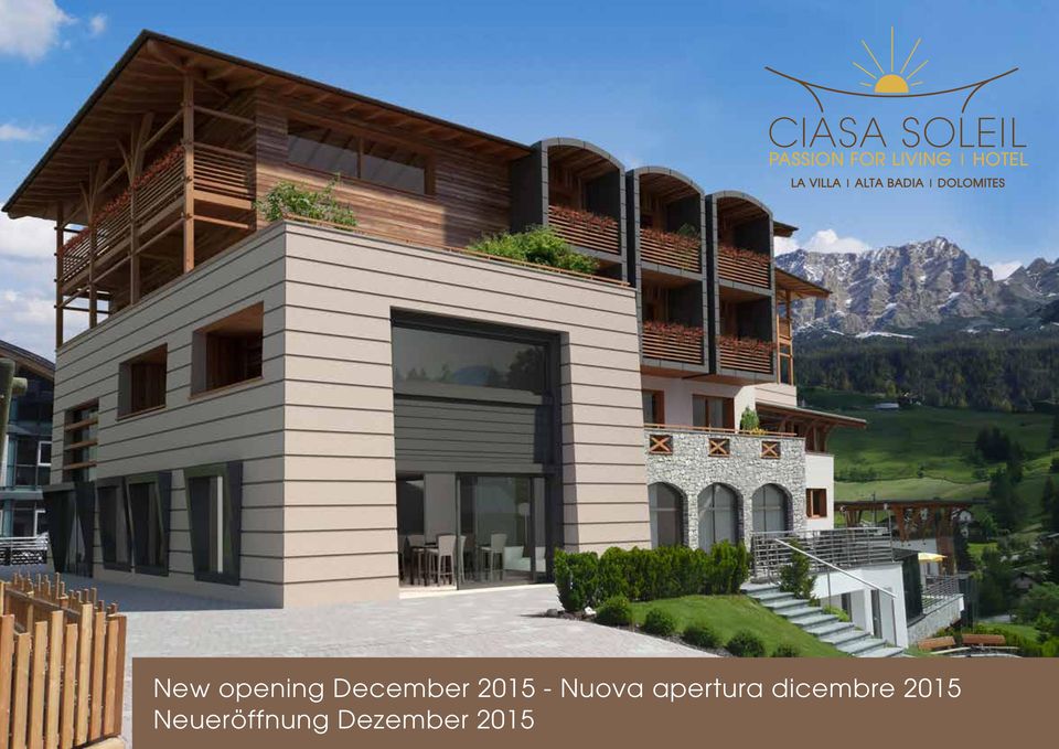 opening December 2015 - Nuova apertura