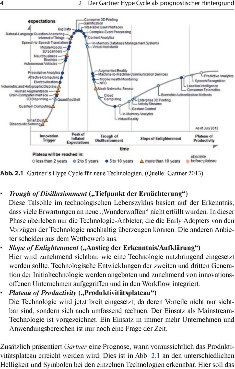 nicht erfüllt wurden. In dieser Phase überleben nur die Technologie-Anbieter, die die Early Adopters von den Vorzügen der Technologie nachhaltig überzeugen können.