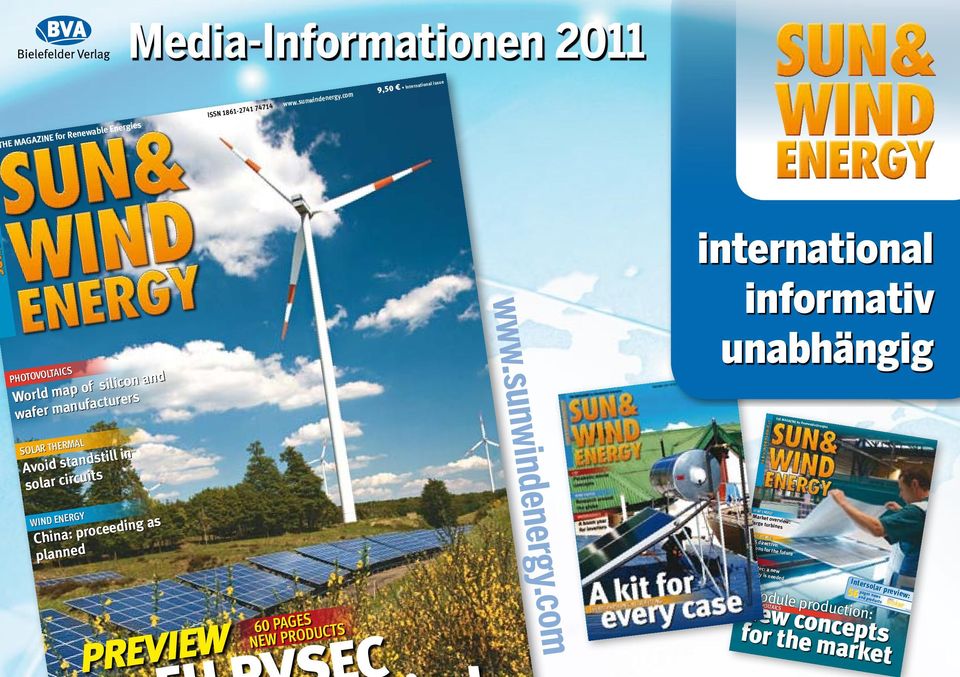 Ermal Solar Th The Mag azine for Renewa ble ener gies 5/2010 ltaics photovo Wind EnE rgy Tracker efﬁcien cy should al measure ways be d by the yield Up to 45 % using the more energy ga ined DEGERc