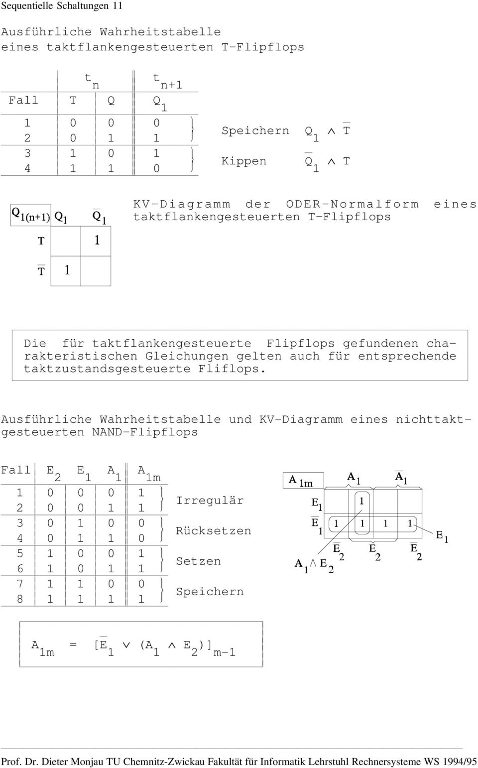 charakerisischen Gleichungen gelen auch für ensprechende akzusandsgeseuere Fliflops.