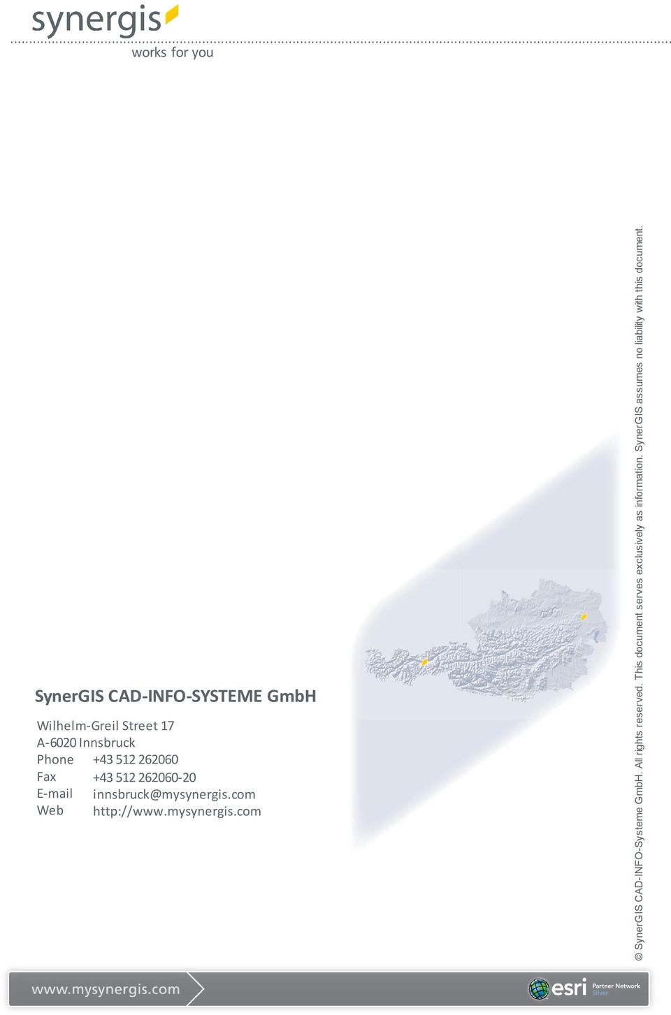 mysynergis.com SynerGIS CAD-INFO-Systeme GmbH. All rights reserved.