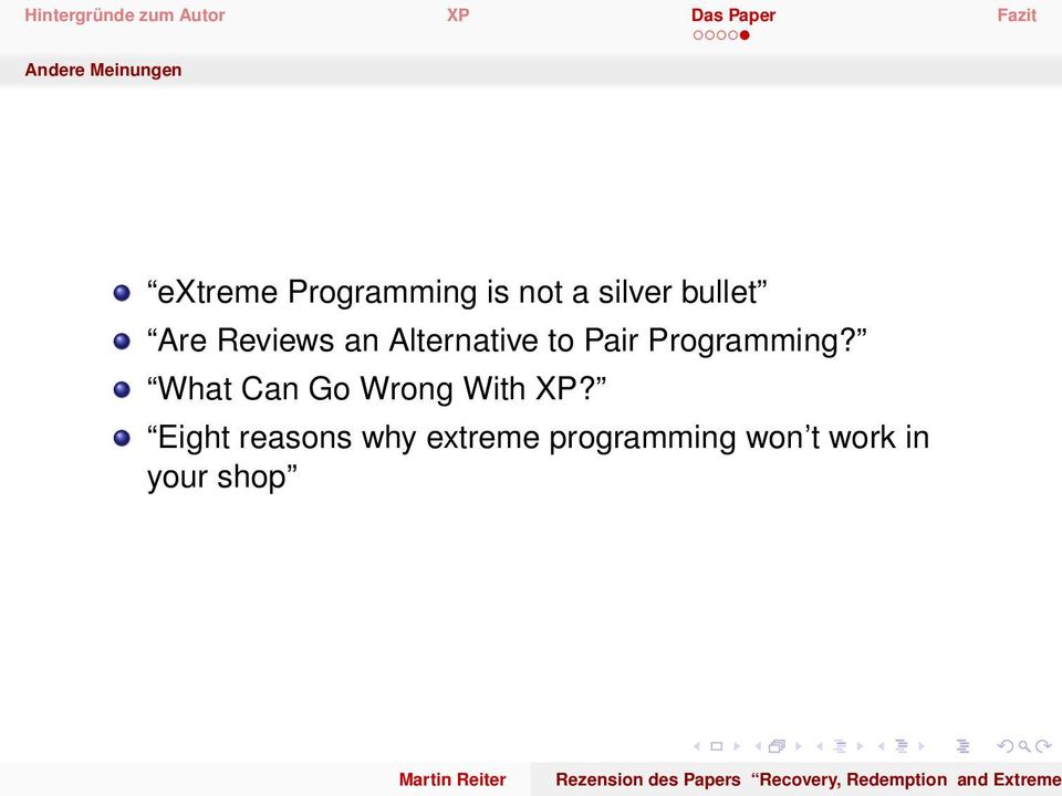 Programming? What Can Go Wrong With XP?