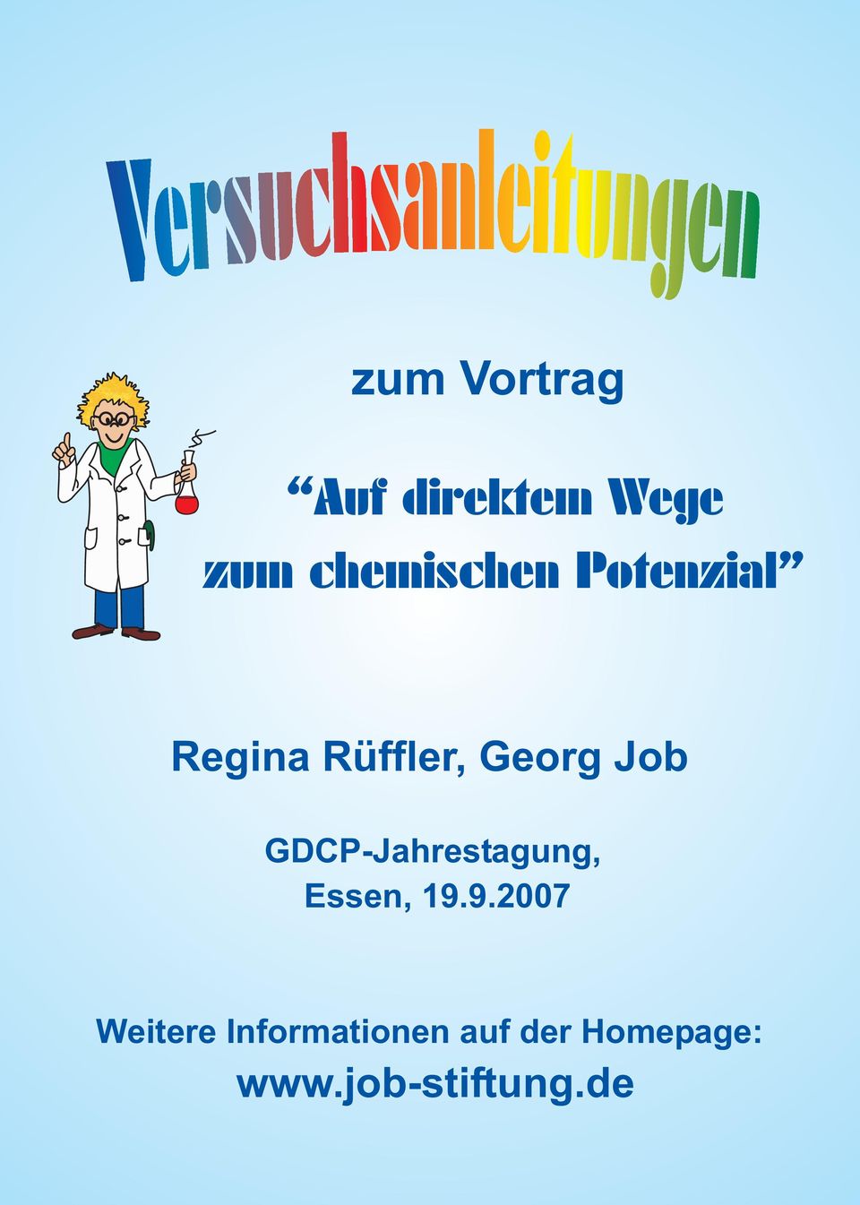 Regina Rüffler, Georg Job GDCP-Jahrestagung, Essen, 19.