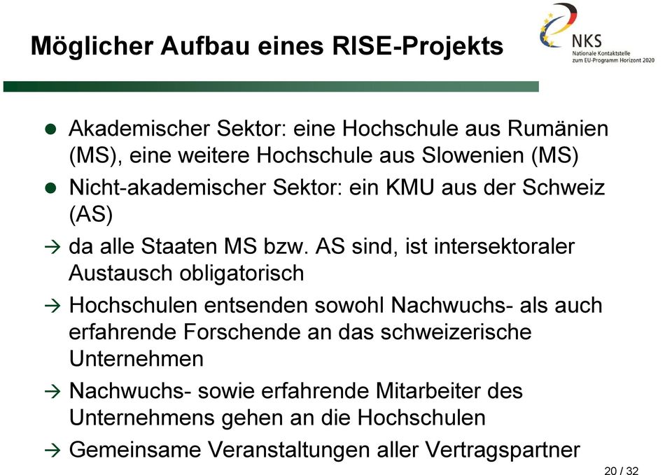 AS sind, ist intersektoraler Austausch obligatorisch Hochschulen entsenden sowohl Nachwuchs- als auch erfahrende Forschende an