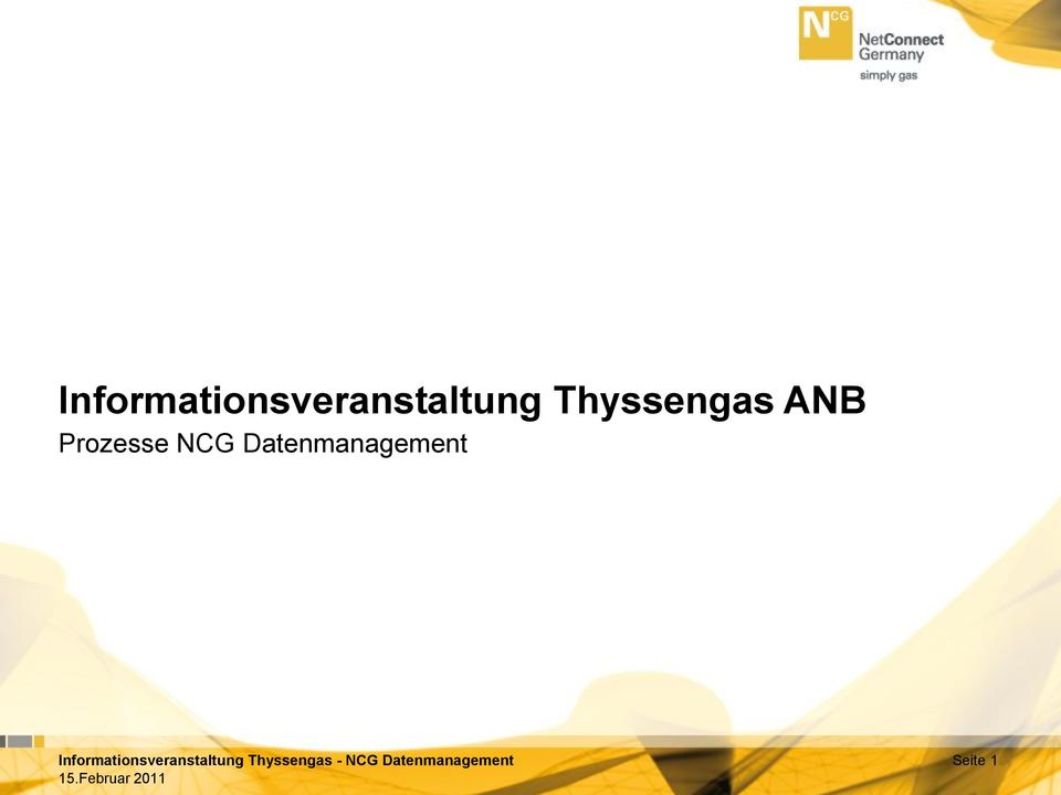 Datenmanagement  Thyssengas - NCG