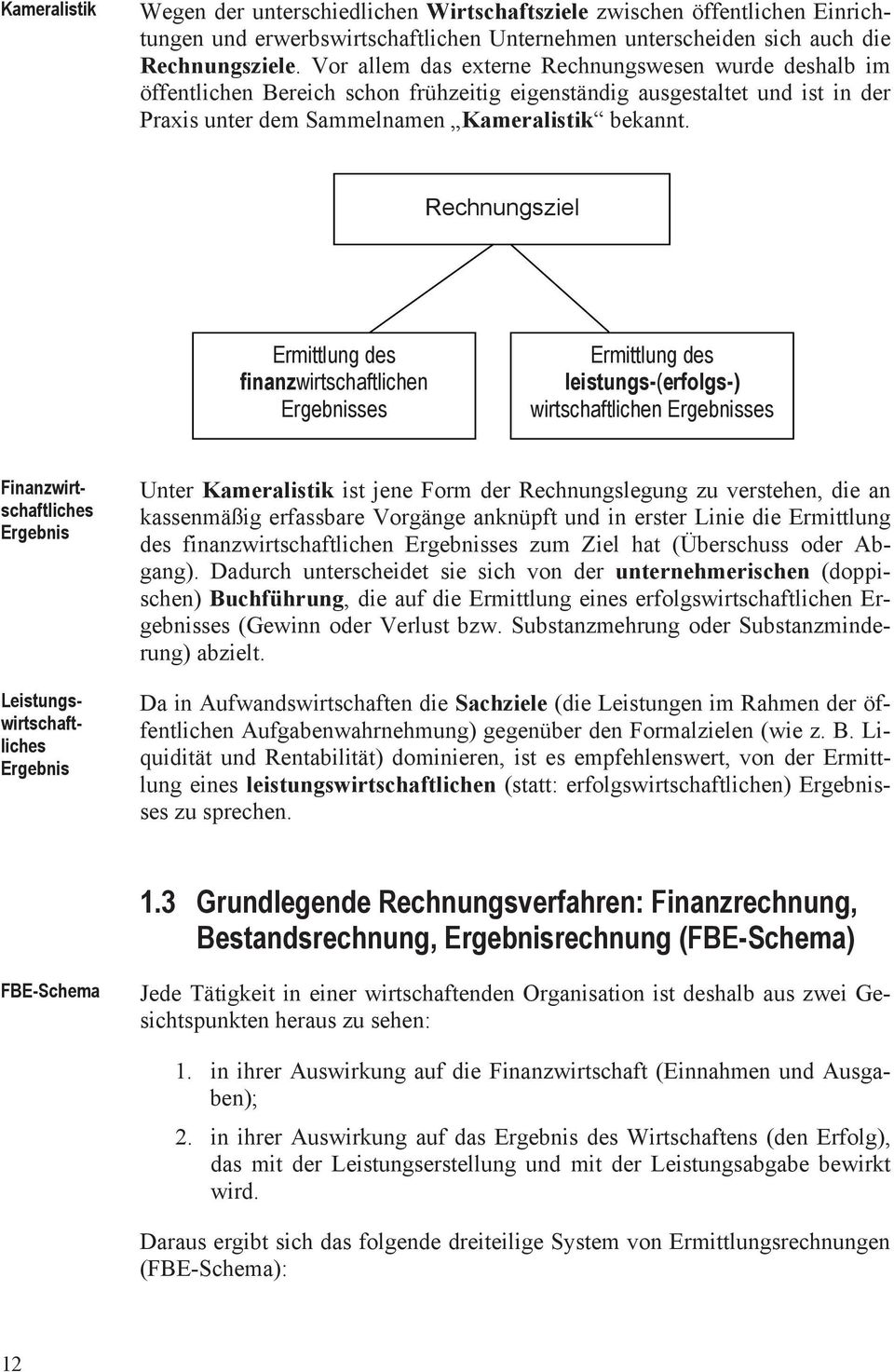 Rechnungsziel Ermittlung des finanzwirtschaftlichen Ergebnisses Ermittlung des leistungs-(erfolgs-) wirtschaftlichen Ergebnisses 1.