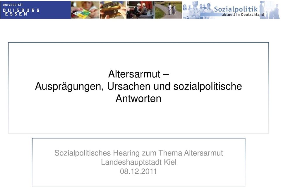 Sozialpolitisches Hearing zum Thema