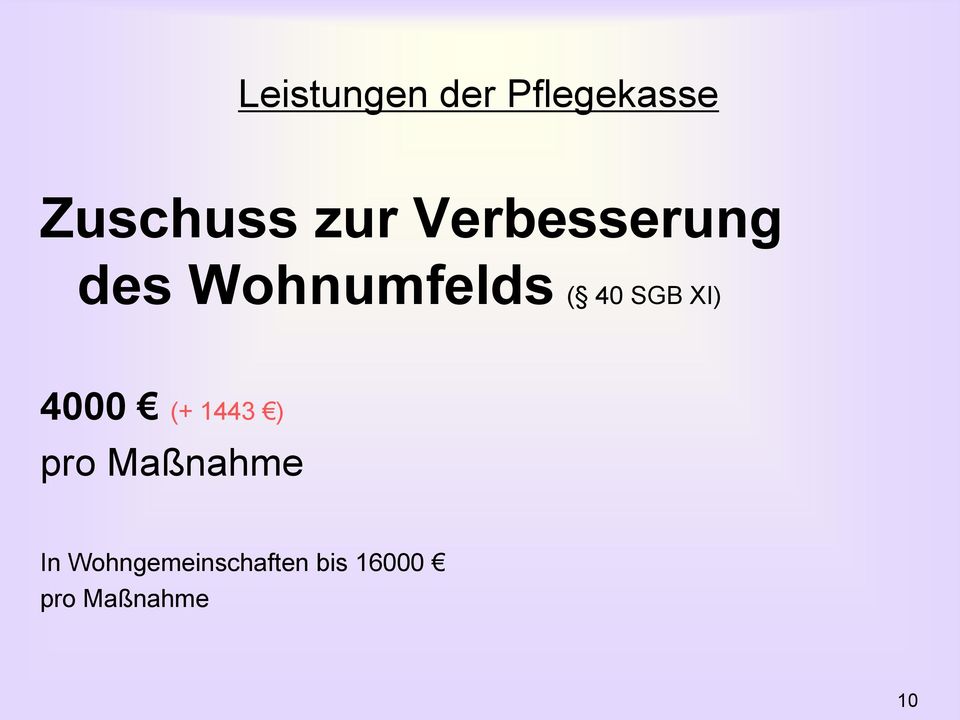 XI) 4000 (+ 1443 ) pro Maßnahme In