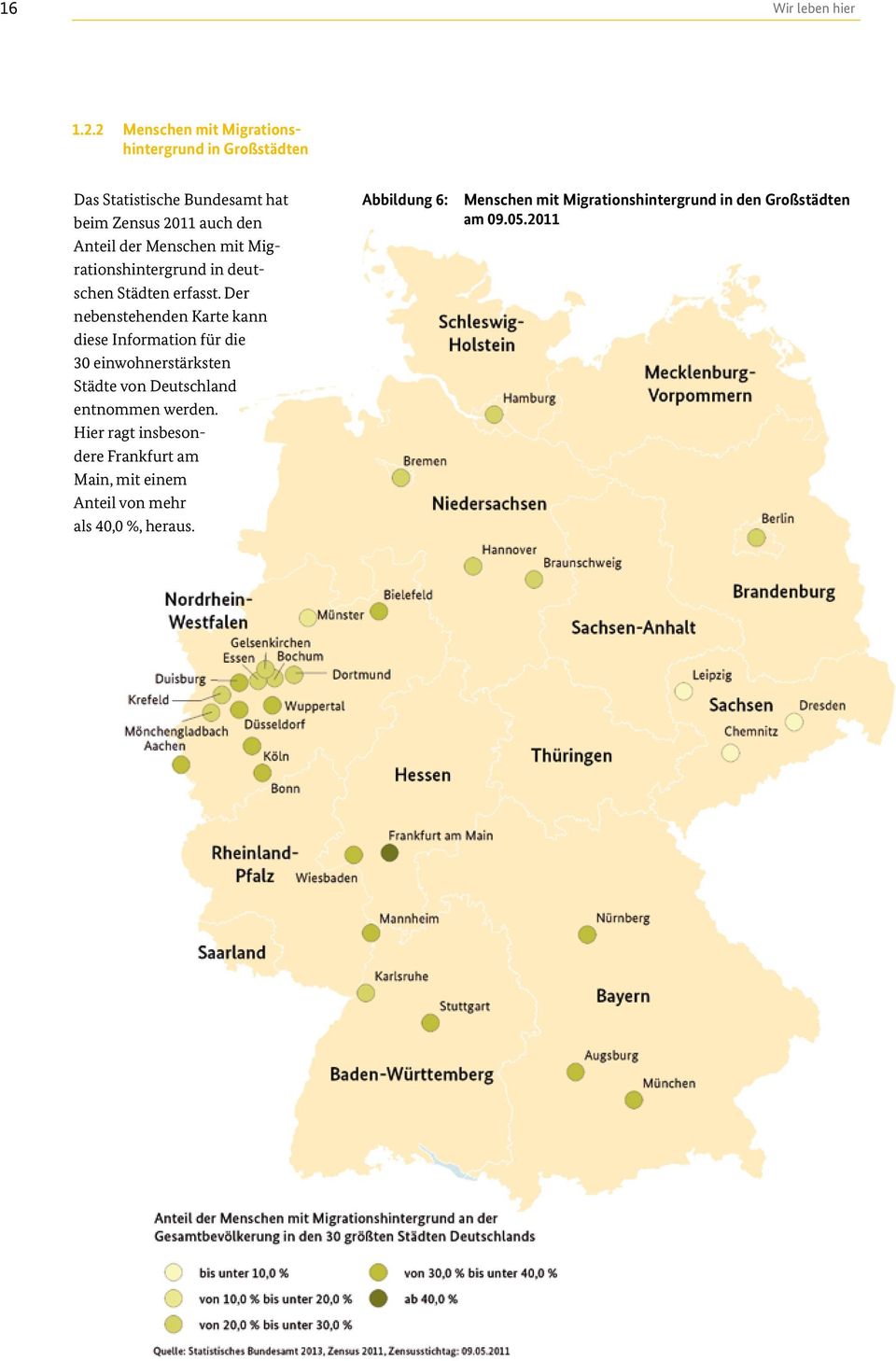 Menschen mit Migrationshintergrund in deutschen Städten erfasst.