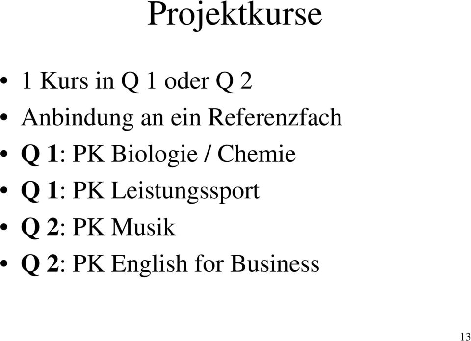 Biologie / Chemie Q 1: PK