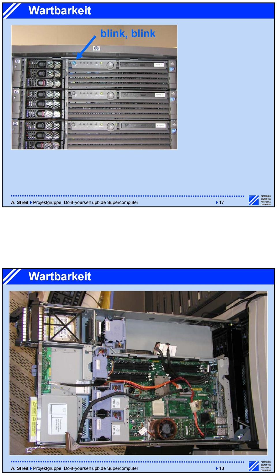 de Supercomputer 17 Wartbarkeit A.