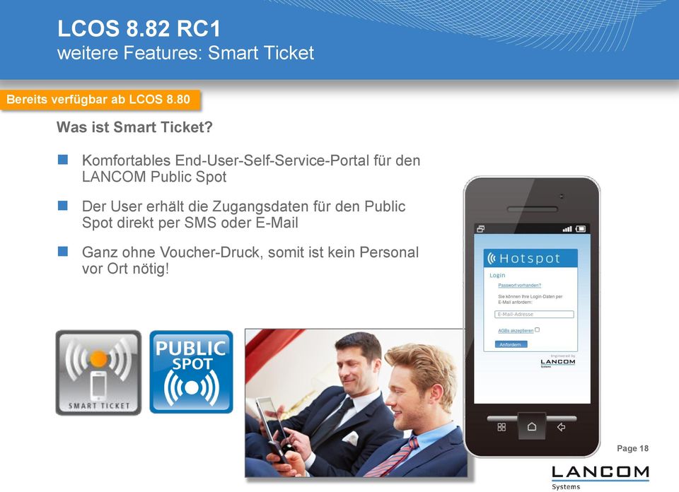 Komfortables End-User-Self-Service-Portal für den LANCOM Public Spot Der