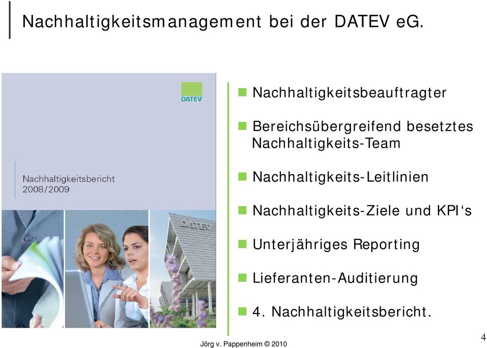 Nachhaltigkeits-Team Nachhaltigkeits-Leitlinien