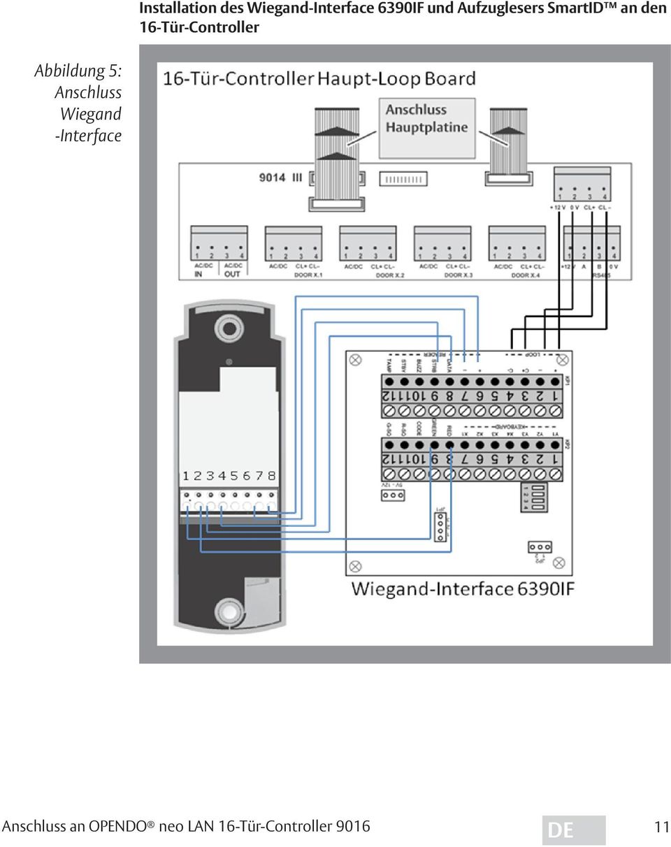 Abbildung 5: Anschluss Wiegand -Interface