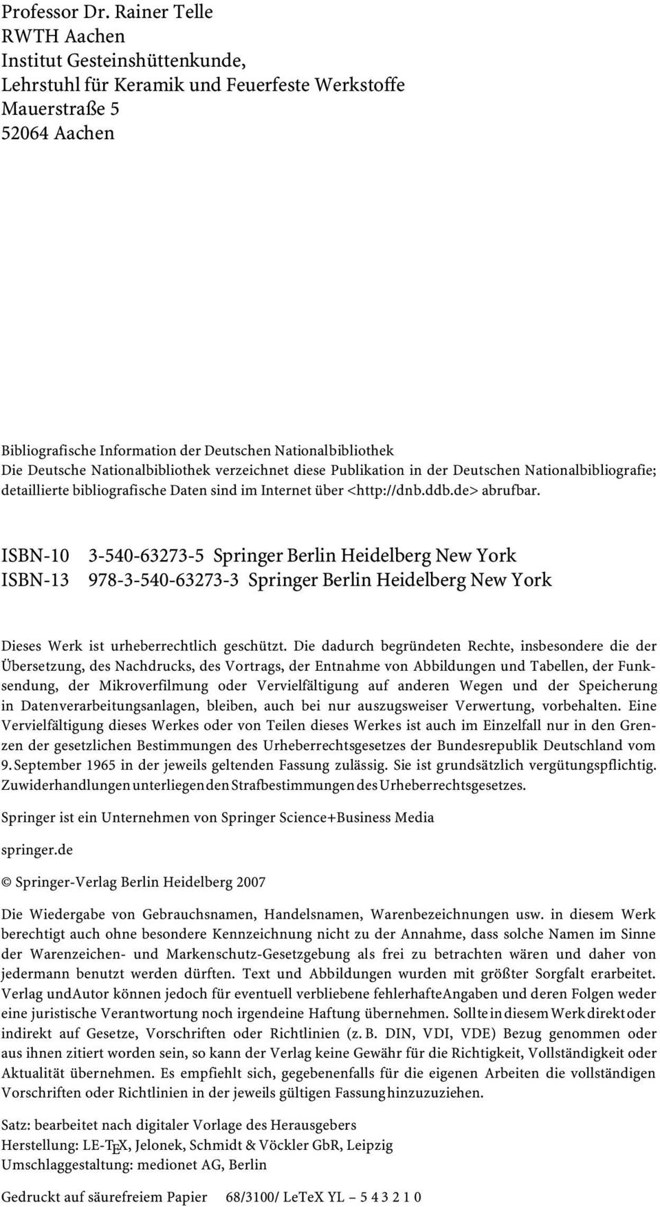 Deutsche Nationalbibliothek verzeichnet diese Publikation in der Deutschen Nationalbibliografie; detaillierte bibliografische Daten sind im Internet über <http://dnb.ddb.de> abrufbar.