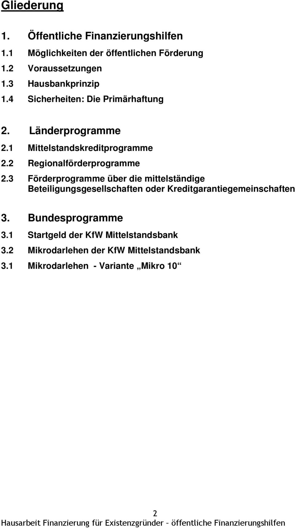 2 Regionalförderprogramme 2.