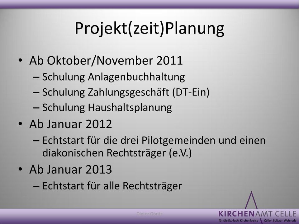 Haushaltsplanung Ab Januar 2012 Echtstart für die drei Pilotgemeinden