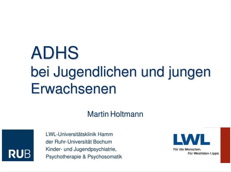Klinik für Psychiatrie Bochum und Psychotherapie Kinder- und
