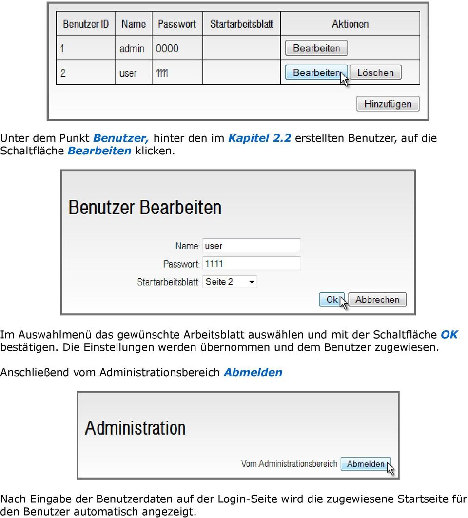 Im Auswahlmenü das gewünschte Arbeitsblatt auswählen und mit der Schaltfläche OK bestätigen.