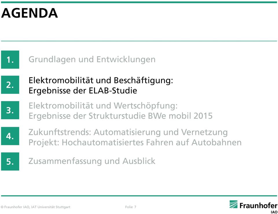 Elektromobilität und Wertschöpfung: Ergebnisse der Strukturstudie BWe mobil 2015