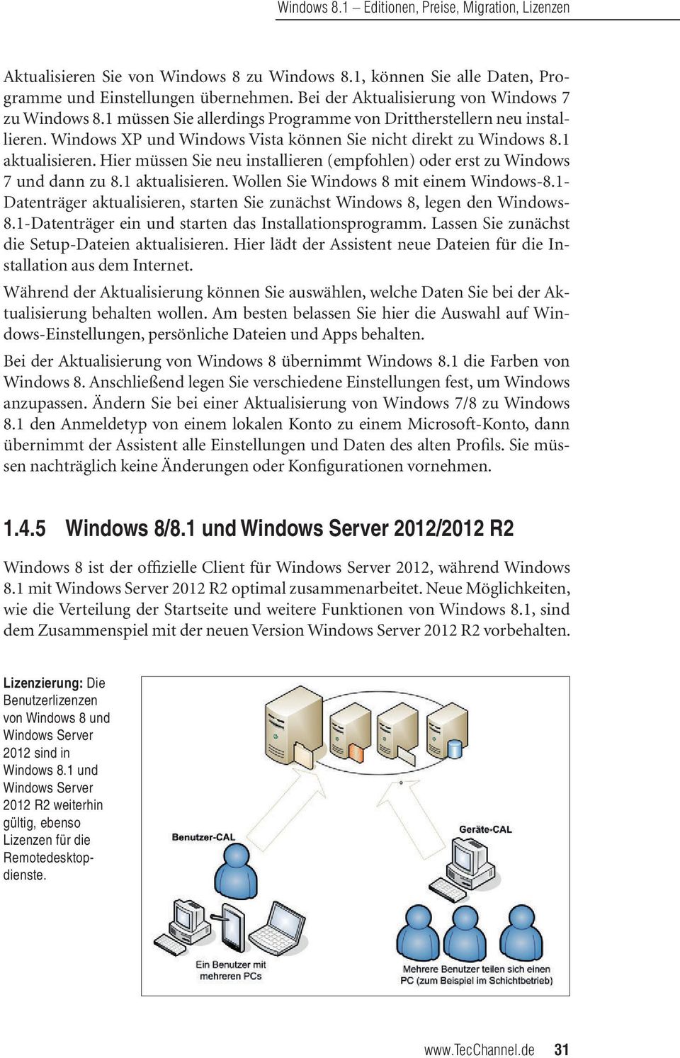 Hier müssen Sie neu installieren (empfohlen) oder erst zu Windows 7 und dann zu 8.1 aktualisieren. Wollen Sie Windows 8 mit einem Windows-8.