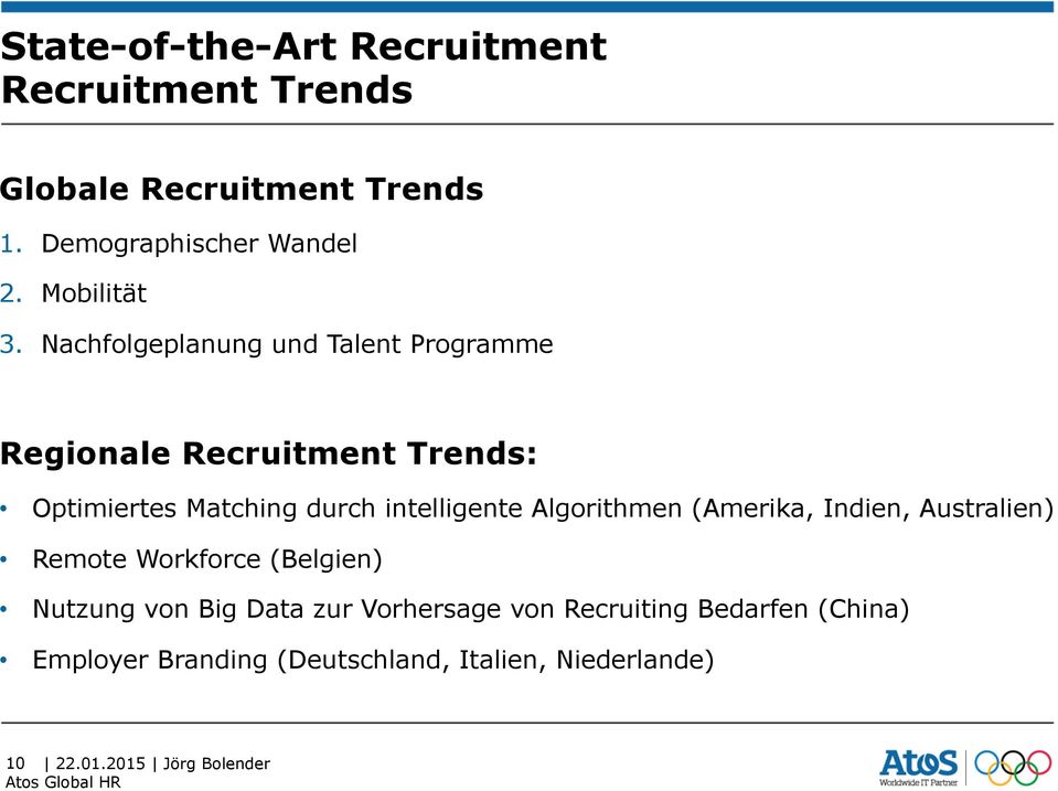Nachfolgeplanung und Talent Programme Regionale Recruitment Trends: Optimiertes Matching durch intelligente