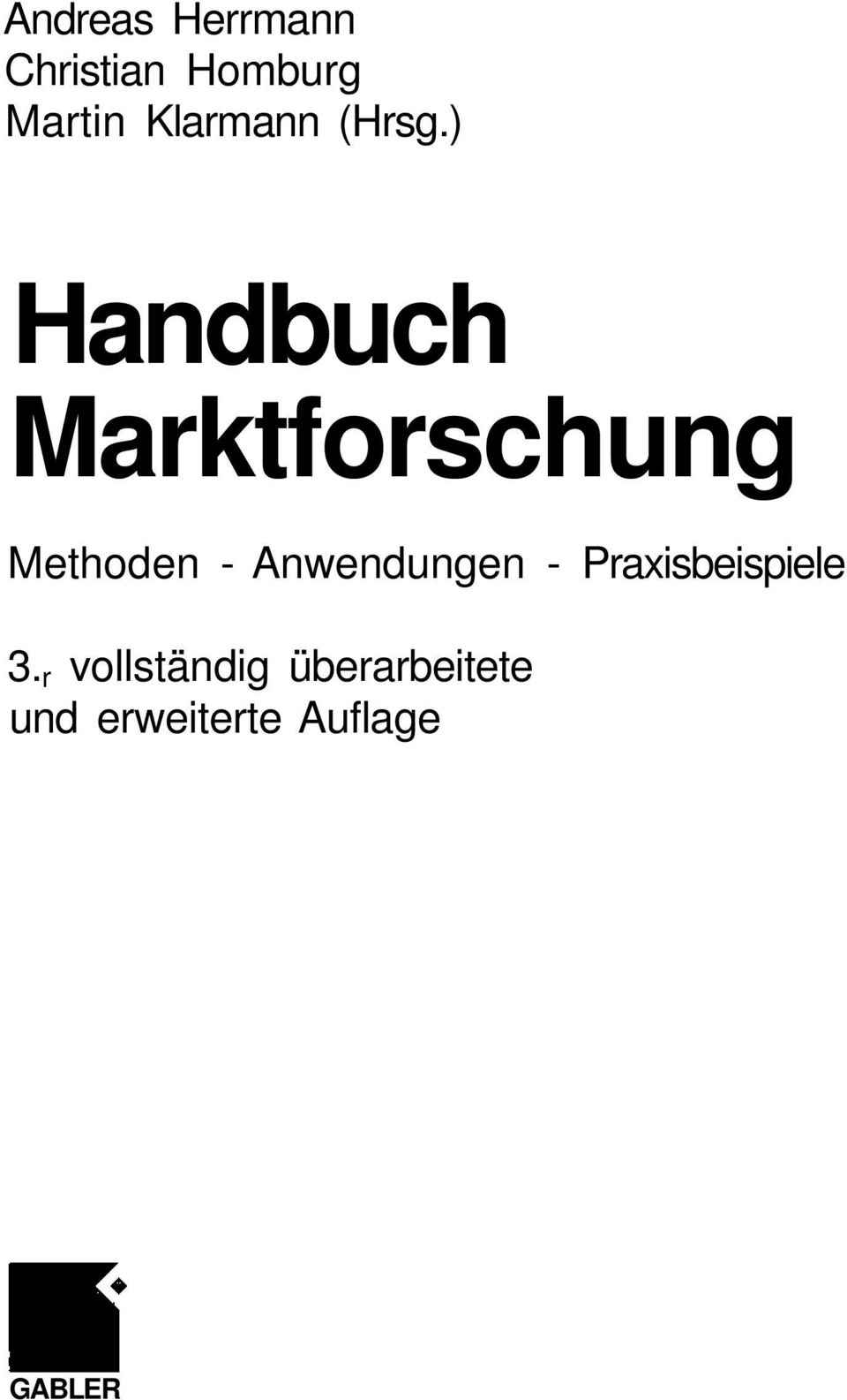) Handbuch Marktforschung Methoden -
