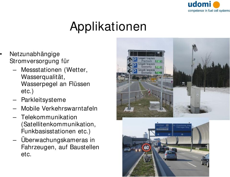 ) Parkleitsysteme Mobile Verkehrswarntafeln Telekommunikation
