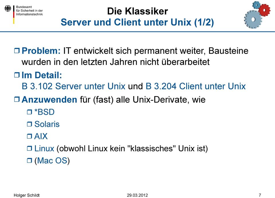 Detail: B 3.102 Server unter Unix und B 3.