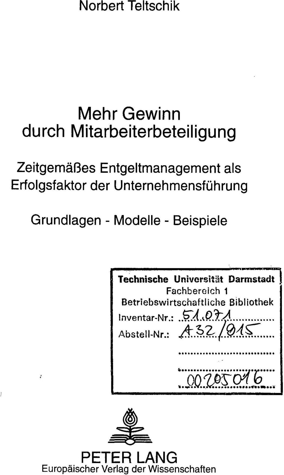- Beispiele Technische Universität Darmstadt Fachbereich 1