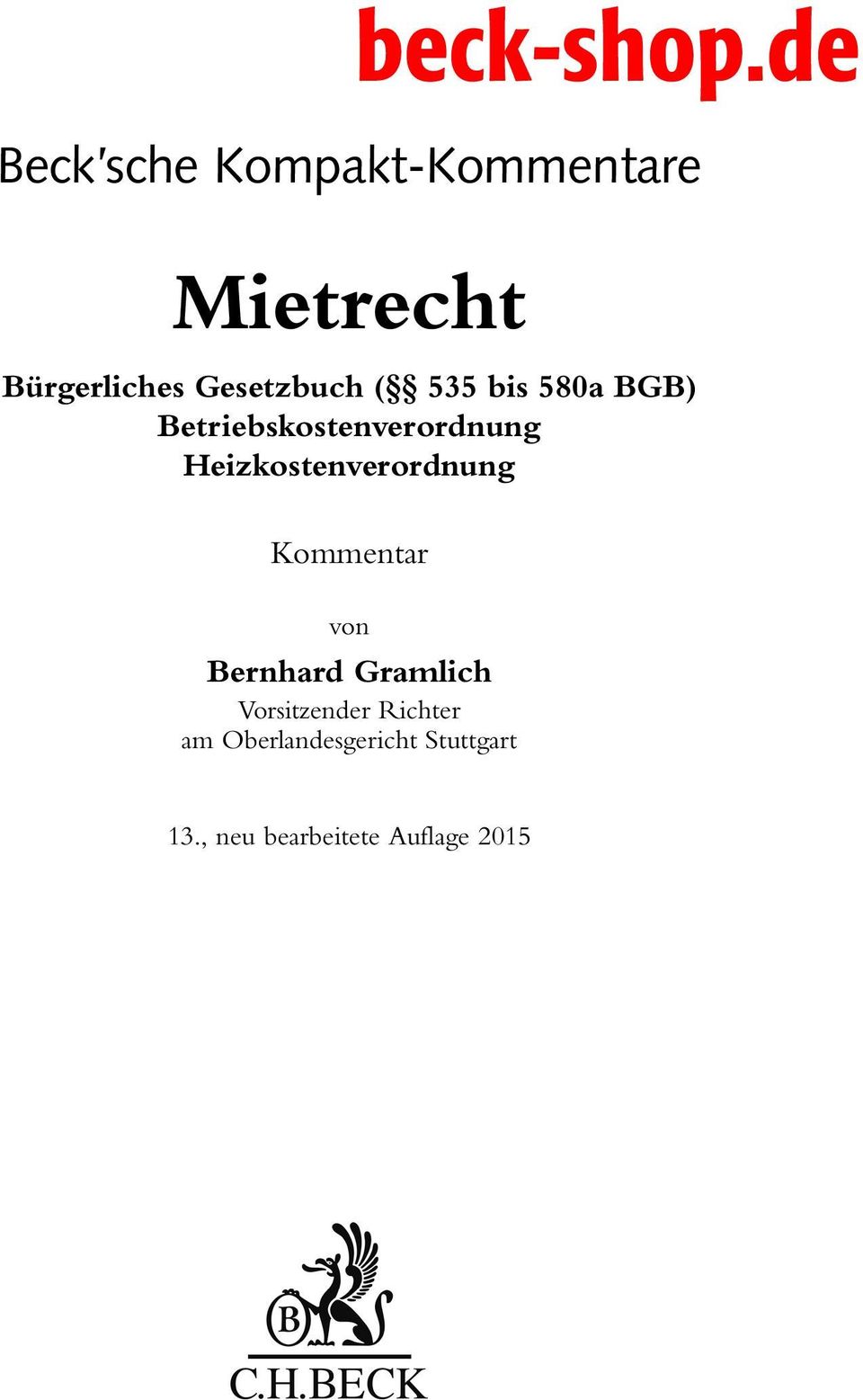 Heizkostenverordnung Kommentar von Bernhard Gramlich