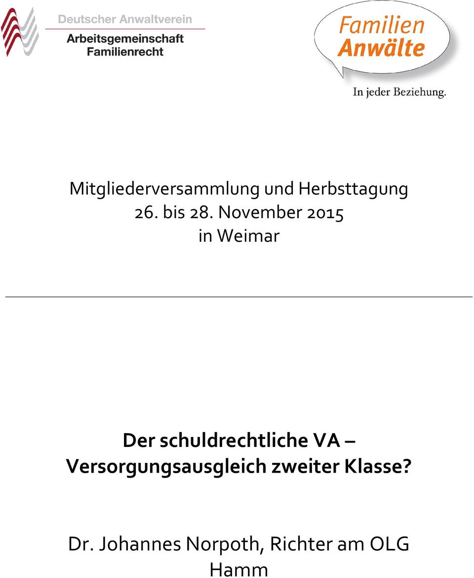 November 2015 in Weimar Der schuldrechtliche