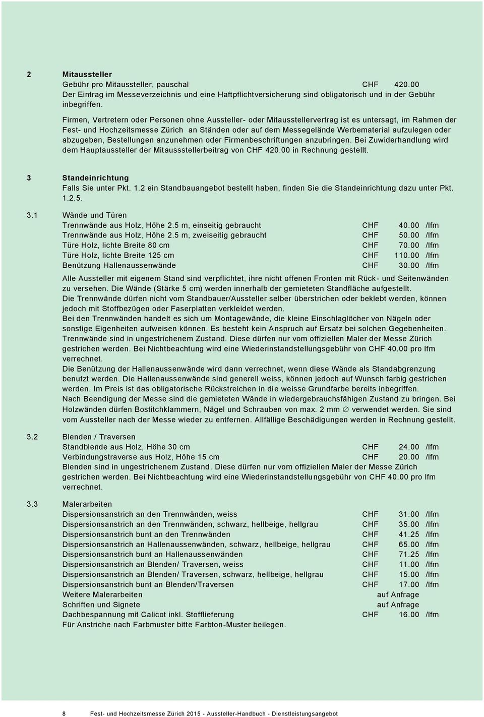 Aussteller Handbuch Dienstleistungsangebot Und Informationen Pdf