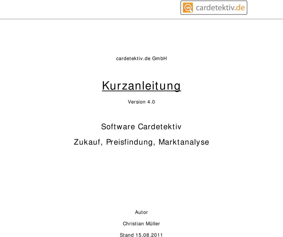 0 Software Cardetektiv Zukauf,