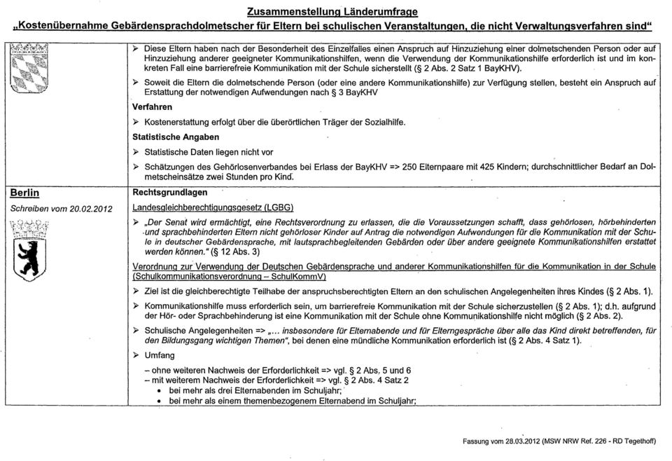 Kommunikationshilfen, wenn die Verwendung der Kommunikationshilfe erforderlich ist und im konkreten Fall eine barrierefreie Kommunikation mit der Schule sicherstellt ( 2 Abs. 2 Satz 1 BayKHV).