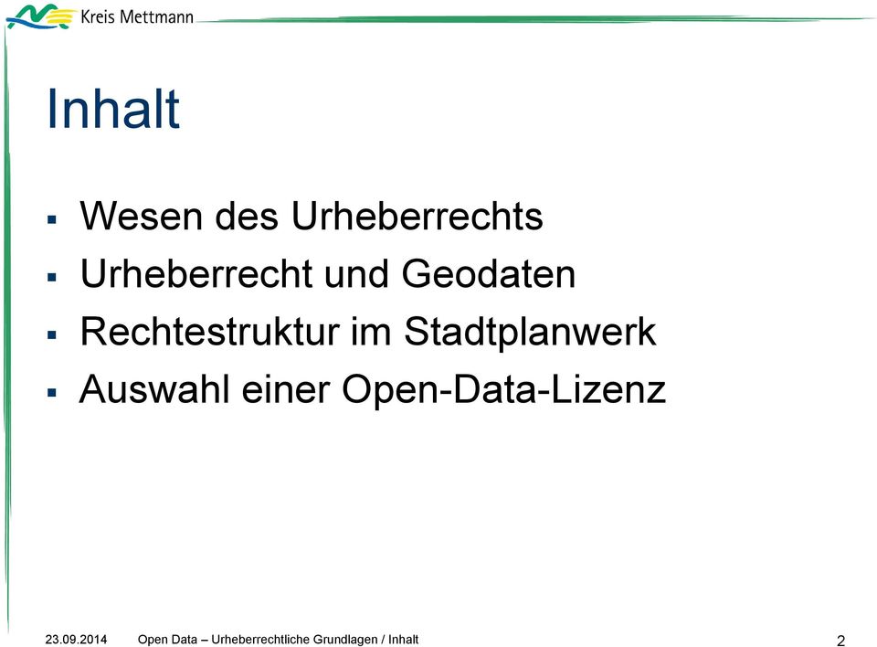 Auswahl einer Open-Data-Lizenz 23.09.