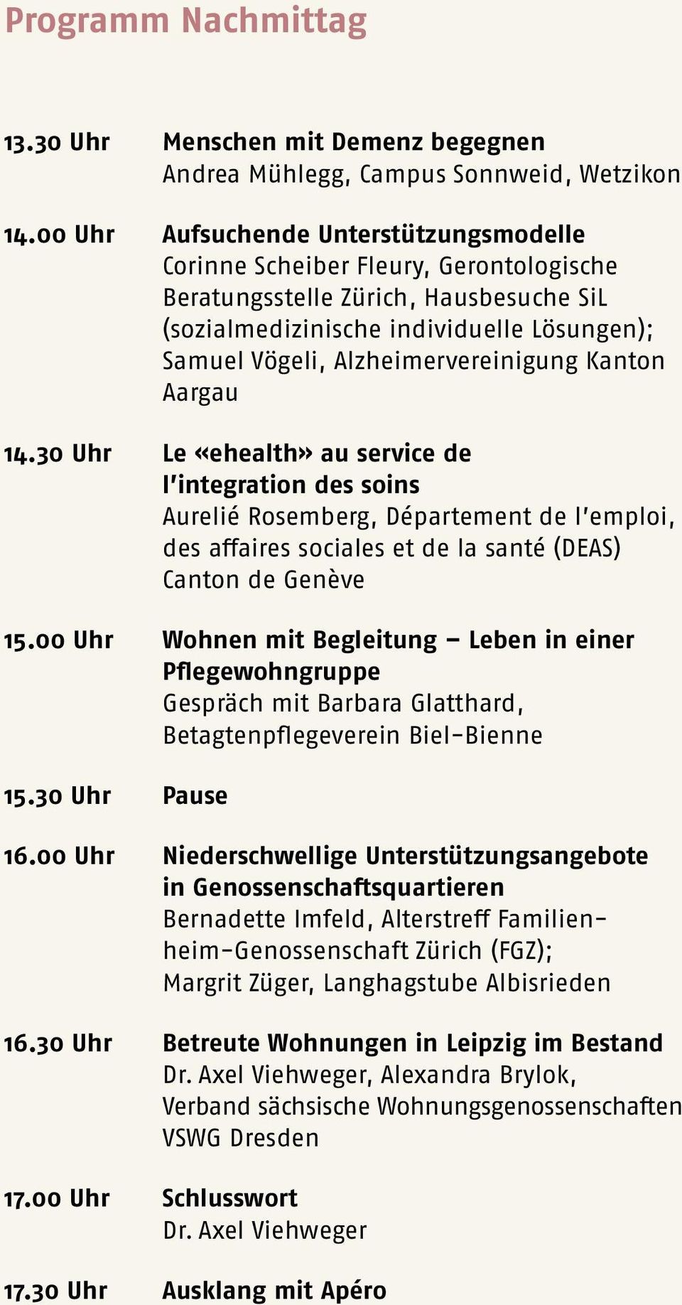 Alzheimervereinigung Kanton Aargau 14.