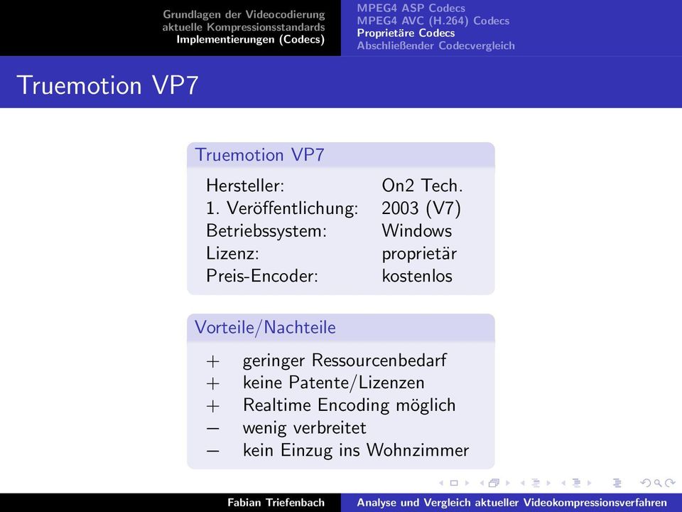 Veröffentlichung: 2003 (V7) Betriebssystem: Windows Lizenz: proprietär Preis-Encoder: kostenlos